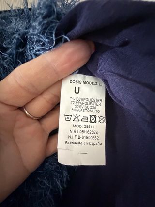 Minifalda azul con flecos