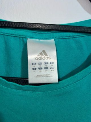 Camiseta Adidas Mujer Verde Azulado