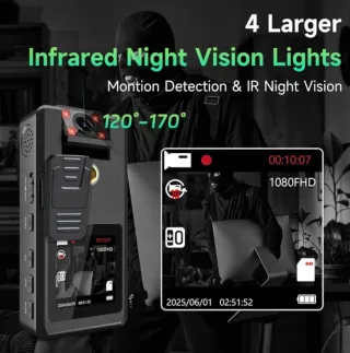 Cámara Corporal WEOOR 1296P 64GB 20H