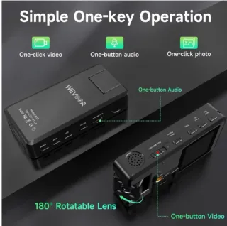 Cámara Corporal WEOOR 1296P 64GB 20H