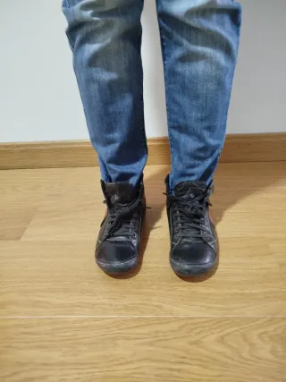 Botas de piel Coronel Tapioca con cordones