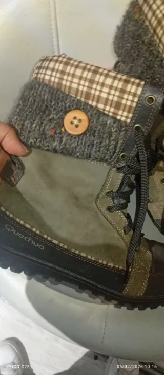 Botines mujer beige y marrón