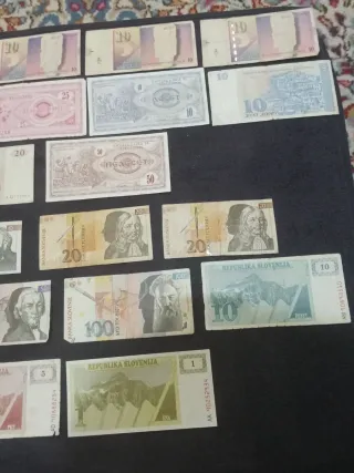 Lotto 20 banconote Slovenia Macedonia