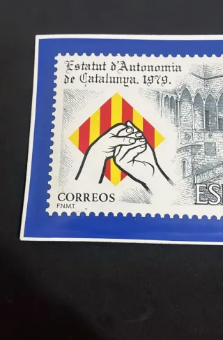 Reproducción Sello 8 Ptas España Estatut Autonomia