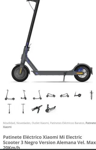 Patinete Eléctrico Xiaomi Scooter 3