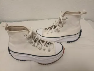 Converse Run Star Hike altas beige/blancas