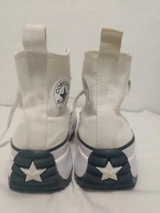 Converse Run Star Hike altas beige/blancas