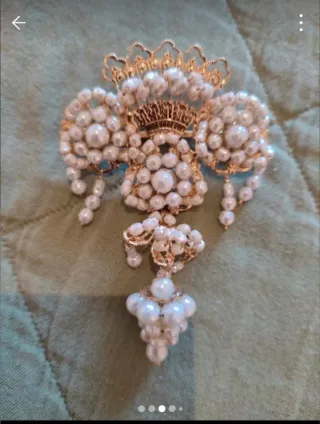 Aderezo fallero niña oro y perlas