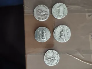 Copias Denarios Romanos Plata
