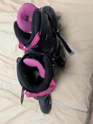 Patines en línea Oxelo negros y rosas