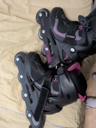 Patines en línea Oxelo negros y rosas