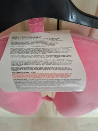 Cuscino da viaggio memory foam rosa