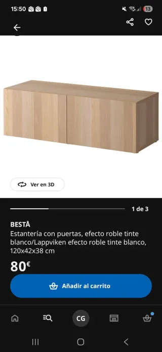 Mueble IKEA BESTÅ con puertas efecto roble