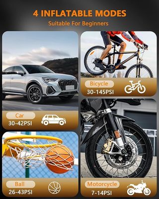 Gonfiatore Aria Portatile LED Auto Moto Bici