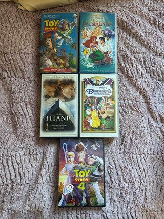 Lote 5 Películas Disney VHS y DVD