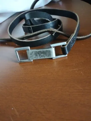 Cintura doppia GAS nera e argento