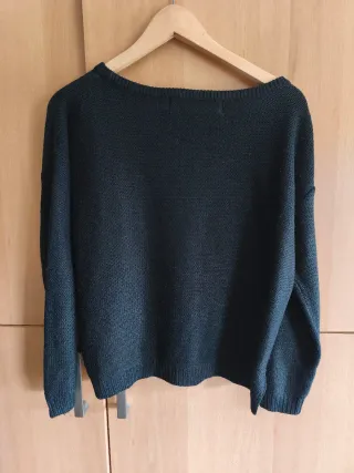 Jersey Zara manga larga negro talla M