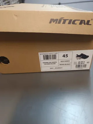 Zapatos Ciclismo Negro/blanco Talla 45