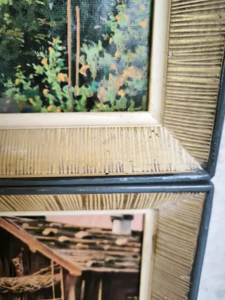 2 Cuadros Marinos con Marco Dorado