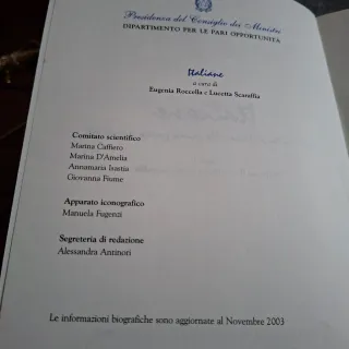 Libro "Italiane"1°vol,dall'Unità Italia alla 1 g M