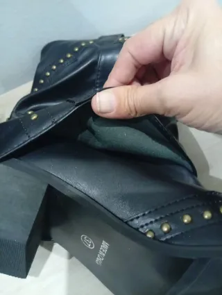 Botas vaqueras negras talla 37