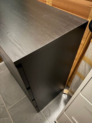 Cómoda IKEA MALM Negra 4 Cajones
