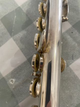 Flauta travesera plateada