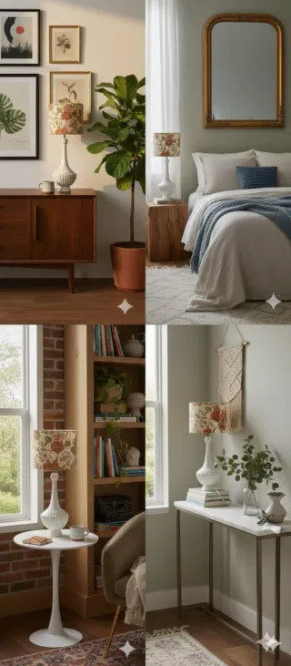 Lámpara de cerámica Manises blanca