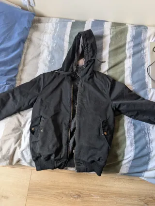 Abrigo con capucha DIVD Negro Talla XS