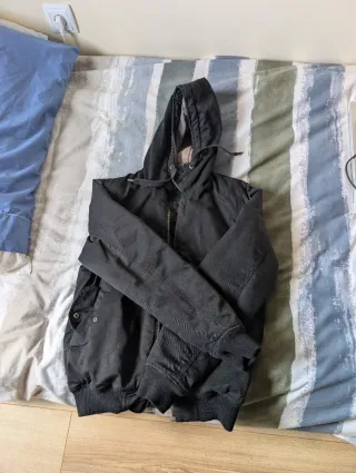 Abrigo con capucha DIVD Negro Talla XS