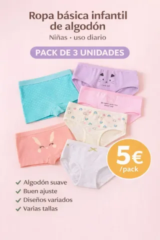 Ropa básica infantil de algodón – Niñas