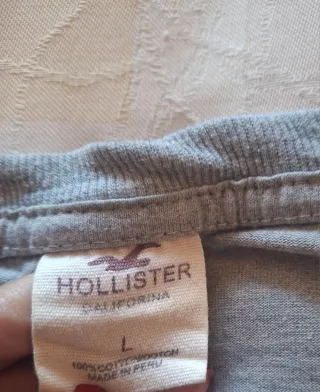 Camiseta Hollister Gris Talla L