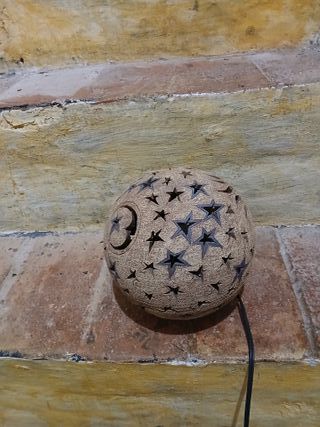 Lámpara cerámica artesanal estrellas sol