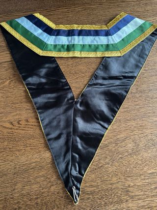 Colar Maçónico Dourado e Listrado