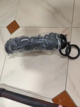 Cortinero envejecido de 150 cm, metal