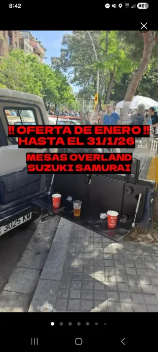 Mesa Suzuki Samurai plegable para Urbano