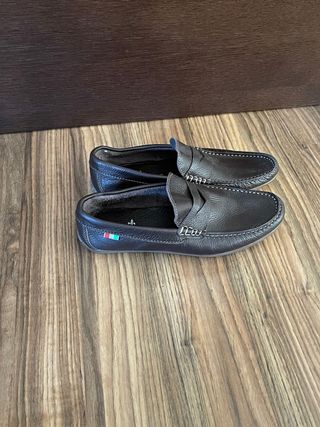 Mocasines Giuseppe Maurizio Piel Marrón Nuevos Tal