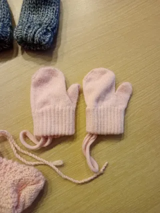 Set inverno neonata cappello e guanti