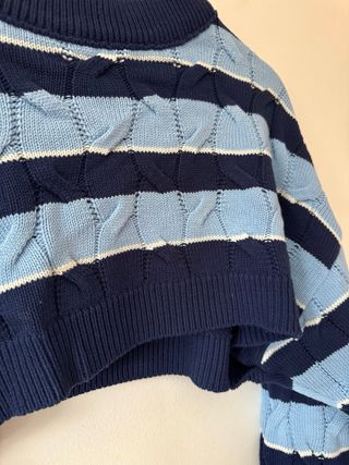 Jersey Azul Rayas Corto Punto