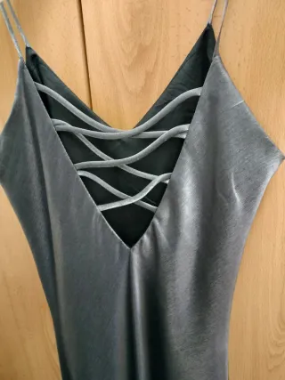 Vestido de fiesta plateado