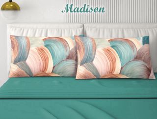Set letto in cotone morbido con federe multicolor