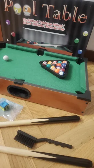 Mesa de billar infantil con accesorios