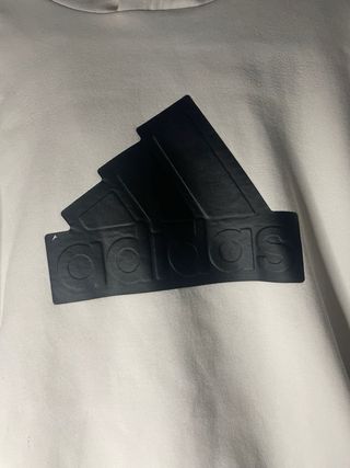Sudadera Adidas Blanca Logo Negro