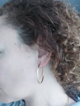 Pendientes de aro de oro