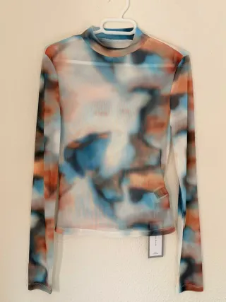 Camiseta Malla Estampada Mujer