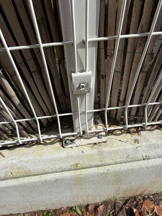 Valla electrosoldada blanca