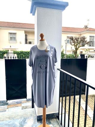 Camisón/Camisola Sin Estrenar Con Etiqueta Gris