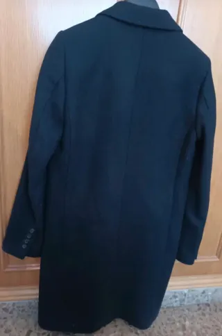 Abrigo Lana Zara Manteco Negro