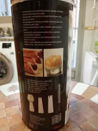 Sifón de cocina de aluminio, en su caja original