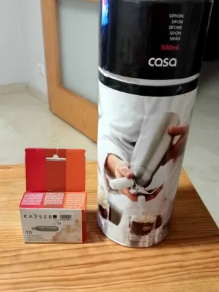 Sifón de cocina de aluminio, en su caja original